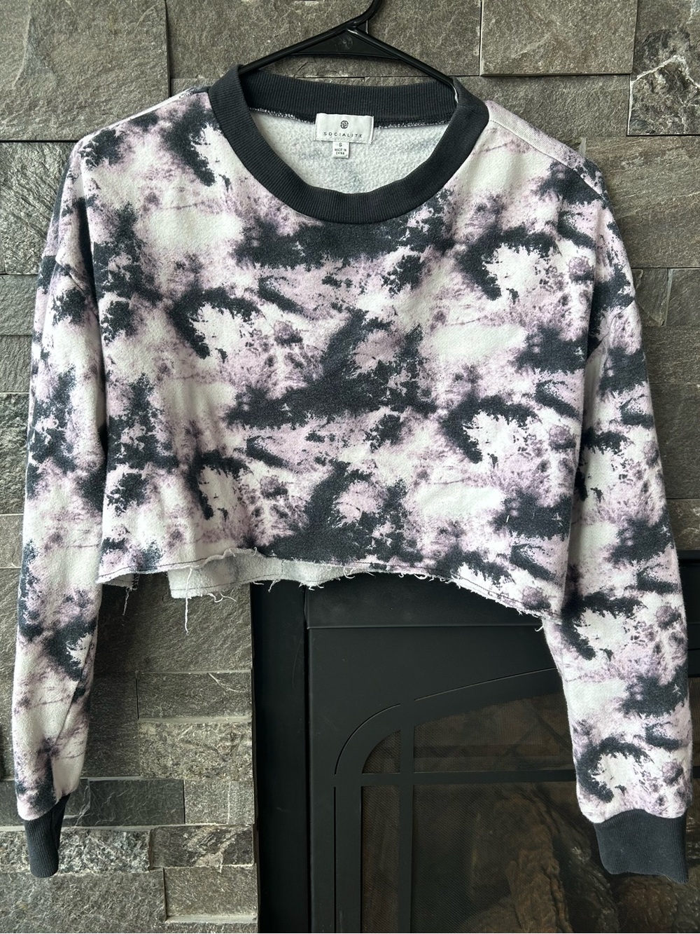 Socialite Cropped Tie-Dye Sweatshirt